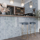 Silken 3.94 in. x 3.94 in. Glossy Benjamin Moore Smoke Ceramic Square Wall and Floor Tile-Sample