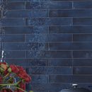 Navy Blue 2.6x16 Glossy Ceramic Subway Tile (38 pack, 10.76 sq ft/case)