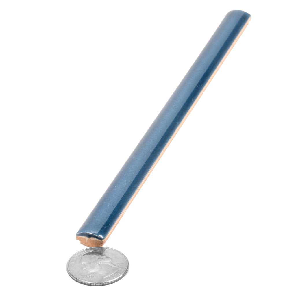 Navy Blue 0.5x8 Glossy Ceramic Pencil Tile Trim (10 pack, 0.3 sq ft/case), photo 6 of 8