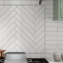 Ivory White 2.6x16 Glossy Ceramic Subway Tile (38 pack, 10.76 sq ft/case)