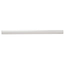 Ivory White 0.5x8 Glossy Ceramic Pencil Tile Trim (10 pack, 0.3 sq ft/case) - Sample