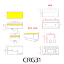 CRG31 DC12V Low Voltage In Ground RGB or WW LED Brick Paver Light Rectangle IP67 Waterproof