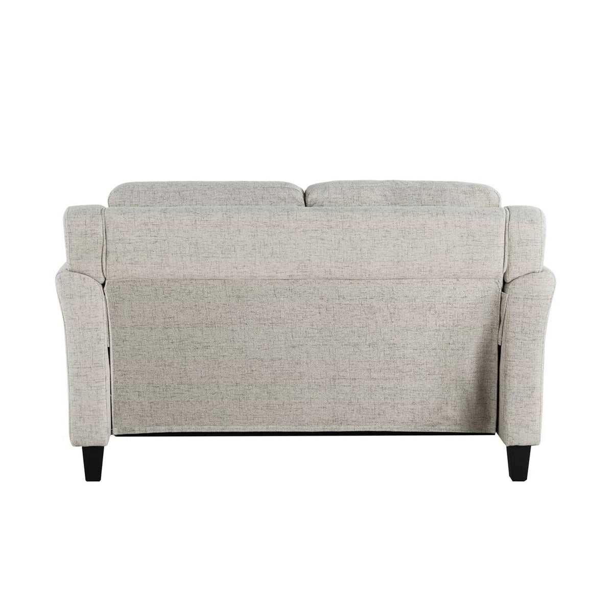 Modern Upholstered Loveseat Sofa in Cream Microfiber with Button Tufted Cushions, photo 5 of 5