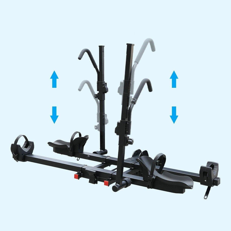 2 Bike Carrier Rack Hitch Mount Tilt Down Design Load 132LB for Car SUV