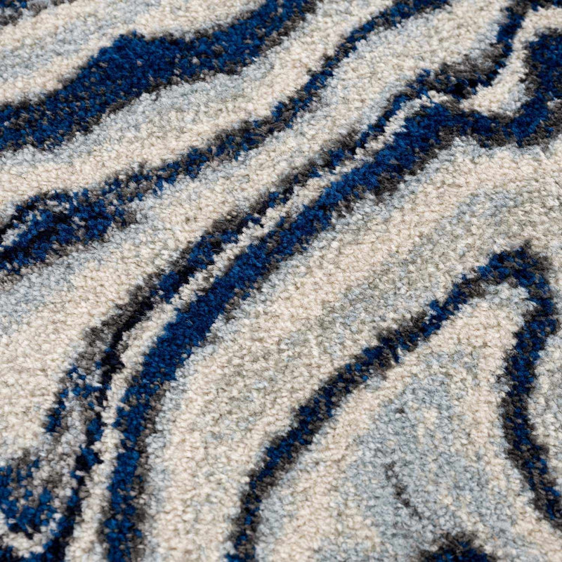 Glendon Cream Blue Marble Rug