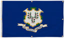 Connecticut Flag with Grommets Along the Edges for Wall Hanging by Flagman of America