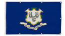 Connecticut Flag with Grommets Along the Edges for Wall Hanging by Flagman of America
