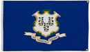 Connecticut Flag with Grommets Along the Edges for Wall Hanging by Flagman of America
