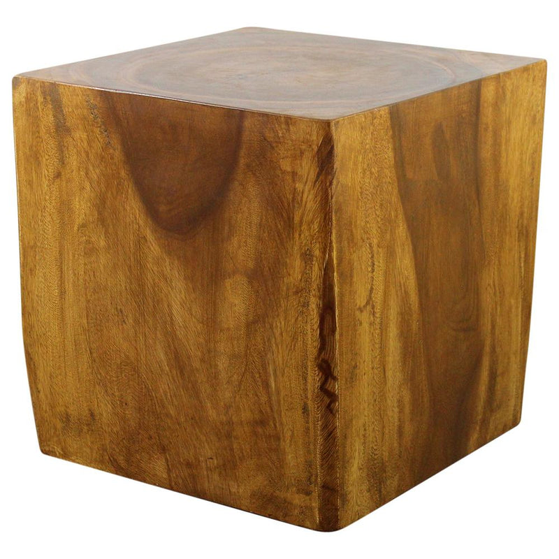 Haussmann® Wood Cube Table 18 in SQ x 18 in High Hollow inside Oak Oil