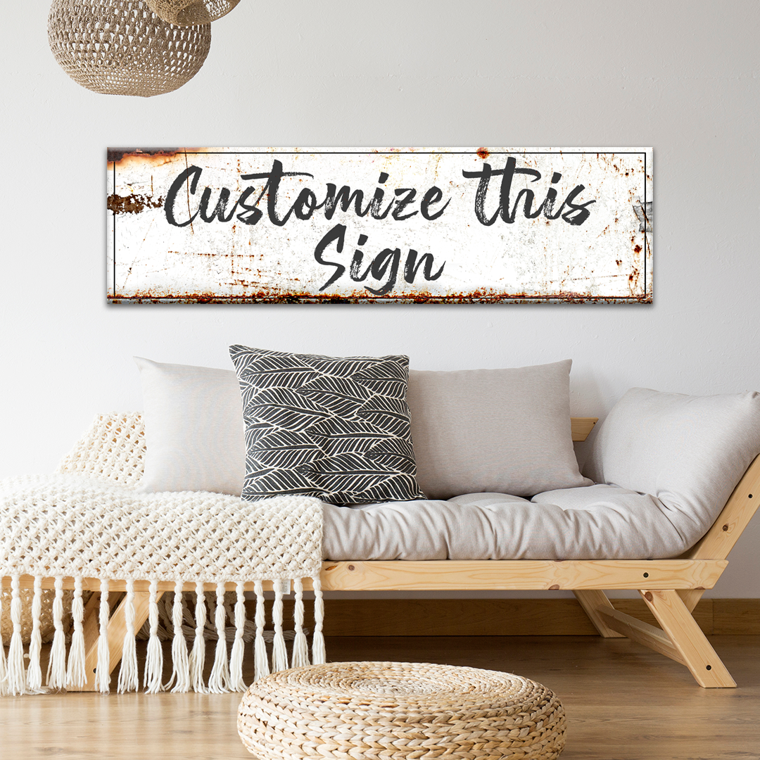 Custom Rustic Canvas Sign, photo 2 of 8