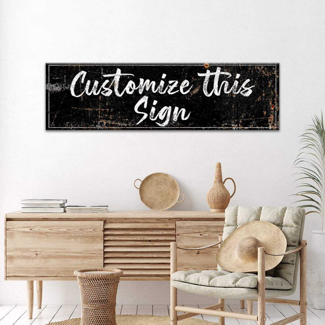 Custom Rustic Canvas Sign, photo 6 of 8