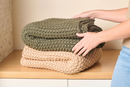 Seed Stitch Cotton Throw Blanket
