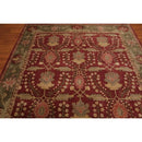 Multi Size Rusty Red, Green Hand Tufted William Morris Arts & Craft 100% Wool Oriental Area Rug