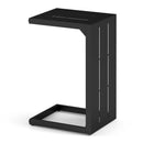 C-Shaped End Table Convertible Coffee Table with Adjustable Foot Pads-Black by LJGDeals