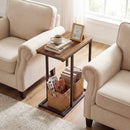 C-Shaped End Table Small Side Table with Sturdy Metal Frame by LJGDeals