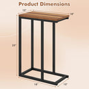 C-Shaped End Table Small Side Table with Sturdy Metal Frame by LJGDeals