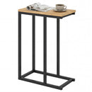 C-Shaped End Table Small Side Table with Sturdy Metal Frame by LJGDeals