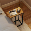 C-Shaped End Table Small Side Table with Sturdy Metal Frame by LJGDeals