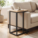 C-Shaped End Table Small Side Table with Sturdy Metal Frame by LJGDeals