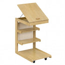 C-shaped End Table with Wheels and Adjustable Desktop for Sofa Couch Bedside by LJGDeals