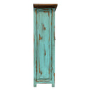 Small Rustic Cabinet for storage in Oldie Turquoise
