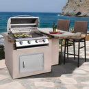 Cal Flame Kauai Q 4 Ft. L-Shaped BBQ Grill Island - BBK402