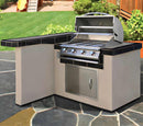 Cal Flame Maui Q 4 Ft. L-Shaped BBQ Grill Island - BBK401
