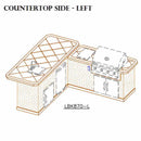 Cal Flame Carmel Q 8 Ft. L-Shaped Outdoor BBQ Kitchen Island - BBK870