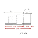Cal Flame Carmel Q 8 Ft. L-Shaped Outdoor BBQ Kitchen Island - BBK870