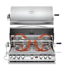 Cal Flame Convection 40 Inch 5 Burner Built In Grill