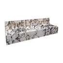 White Calacatta Viola Marble Double Sink Wall Mount Vanity 80