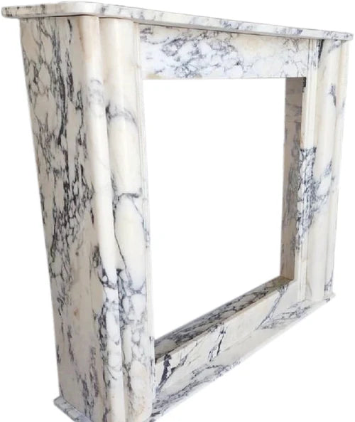 Calacatta Viola Marble Hand-carved Fireplace Mantel Polished (L)54" (H)45" (D)8"