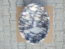 Calacatta Viola Oval White Purple Marble Handcarved Above Counter Vessel Bathroom Sink 14x18x5 Inch