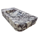 GMStone Calacatta Viola Marble Wall-mount Vanity Sink 18x32 Ribbed