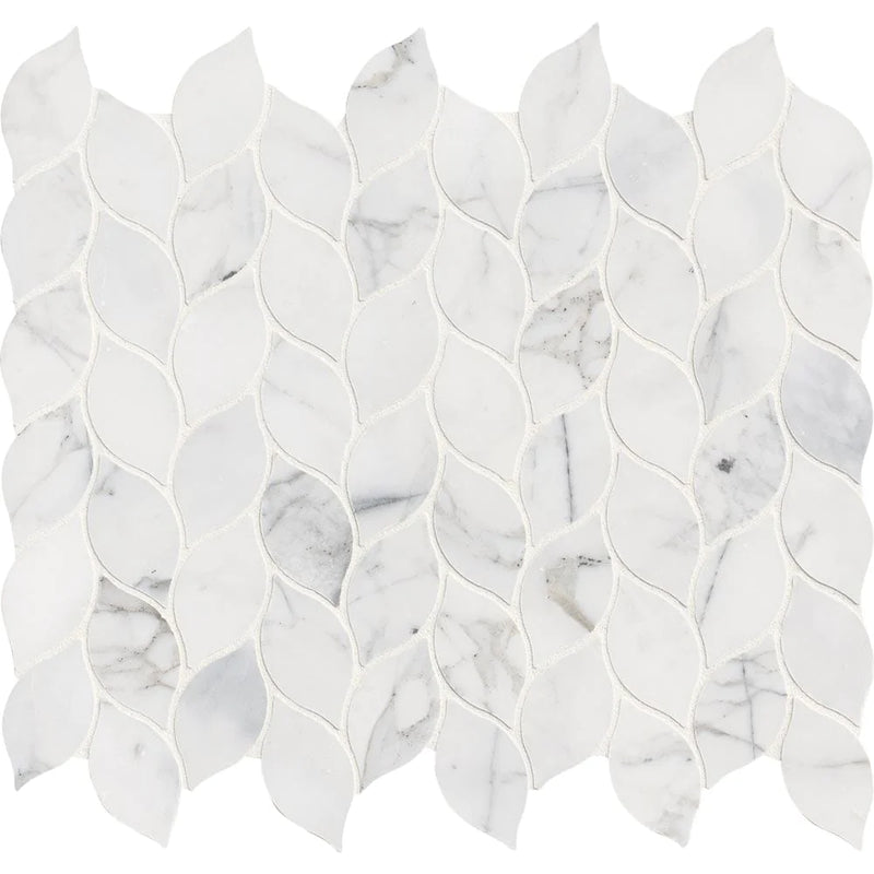 MSI Calacatta Blanco Polished Marble Mosaic Tile 11.62"x13.38"