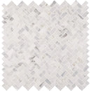 MSI Calacatta Cressa Herringbone Honed Marble Mosaic Tile 11.63"x11".63"
