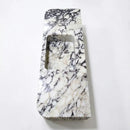 Calacatta Viola Marble Custom Wall-Mount Bathroom Sink with Fluted Front & Sides – 60" x 20" x 10"