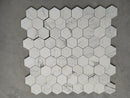 Calacatta Gold Marble Octagon w/ Green Dot Honed Tile