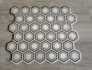 Water Jet Thassos + Carrara + Brass Hills Polished Mosaic
