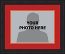 NHL Hockey Photo Picture Frame Kit - Calgary Flames (Red Matting, Orange Trim) by Dynasty Sports & Framing