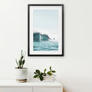 Surfing Wall Art Print. Surfers on Blue Waves by Wall Art Set