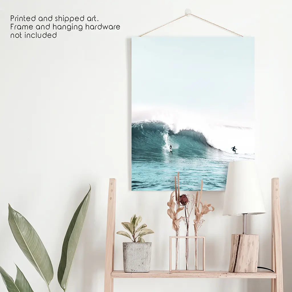 Surfing Wall Art Print. Surfers on Blue Waves, photo 10 of 10