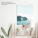 Surfing Wall Art Print. Surfers on Blue Waves by Wall Art Set