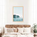 Surfing Wall Art Print. Surfers on Blue Waves by Wall Art Set
