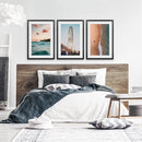 California Travel Wall Art Prints. Ferris Wheel, Ocean Sunset by Wall Art Set
