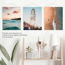California Travel Wall Art Prints. Ferris Wheel, Ocean Sunset by Wall Art Set