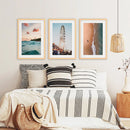 California Travel Wall Art Prints. Ferris Wheel, Ocean Sunset by Wall Art Set