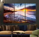 California Coastline Sunset Canvas Art for Beach House Decor by MyGreatCanvas | Canvas Wall Art Prints | Photo Prints & Wall Decor