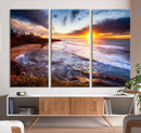 California Coastline Sunset Canvas Art for Beach House Decor by MyGreatCanvas | Canvas Wall Art Prints | Photo Prints & Wall Decor