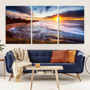 California Coastline Sunset Canvas Art for Beach House Decor by MyGreatCanvas | Canvas Wall Art Prints | Photo Prints & Wall Decor